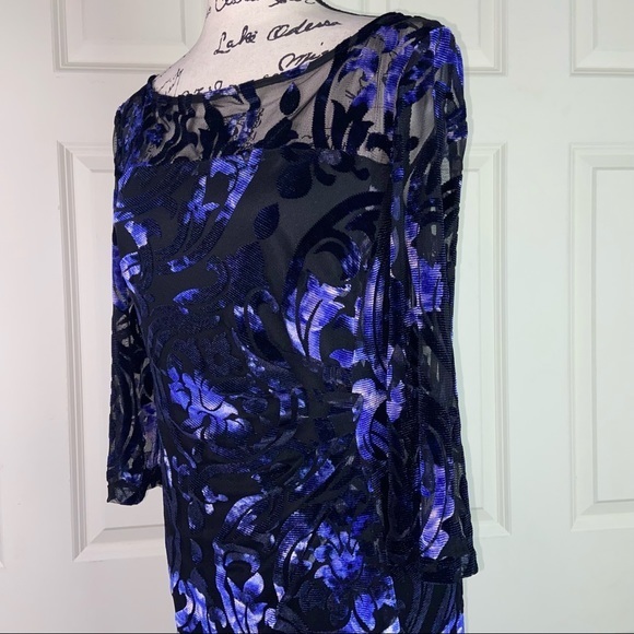 NWT Tahari Enchanting Midnight Floral Sheath Dress - Picture 12 of 17